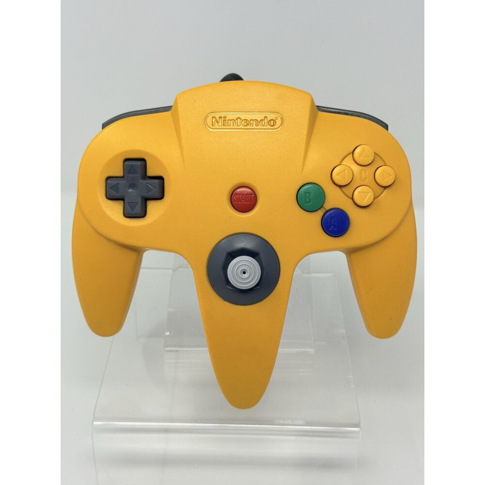 Nintendo 64 Yellow Controller NUS 005 OEM Wired Tested Authentic